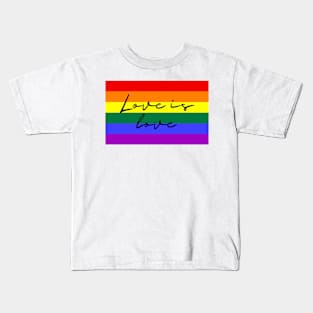 Rainbow pride love winds LGBTQ ally Kids T-Shirt